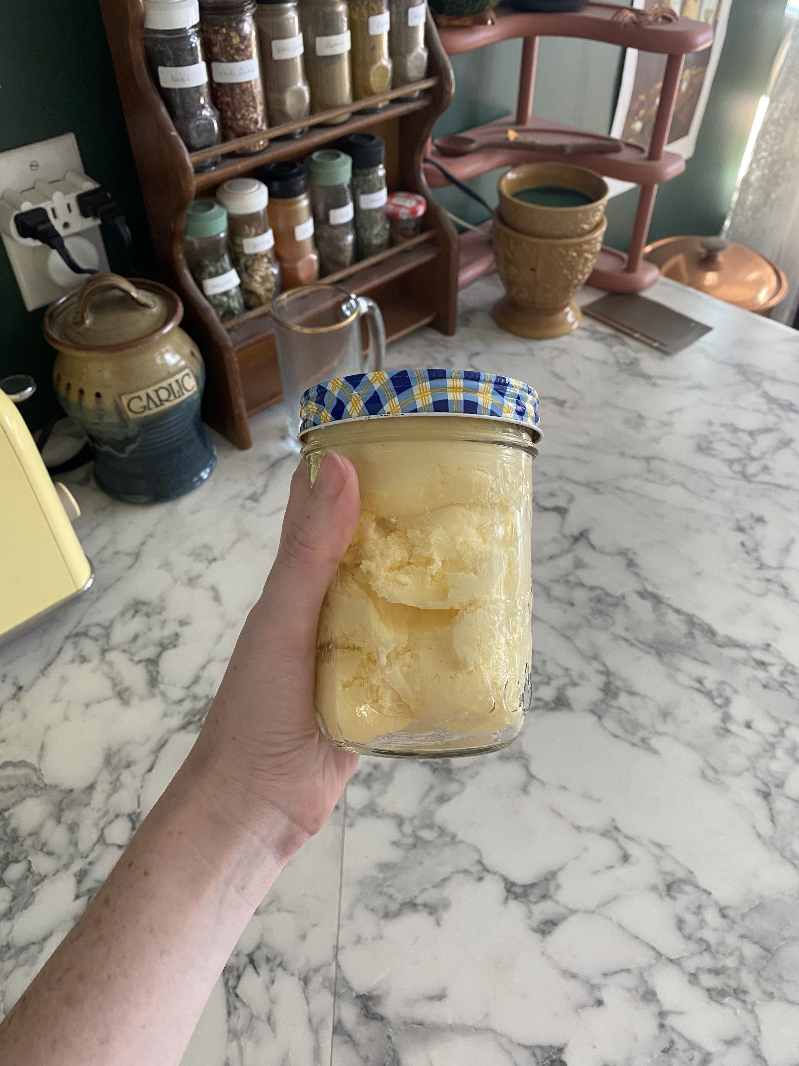 Homemade butter, writing bits, and a serendipitous sewing room